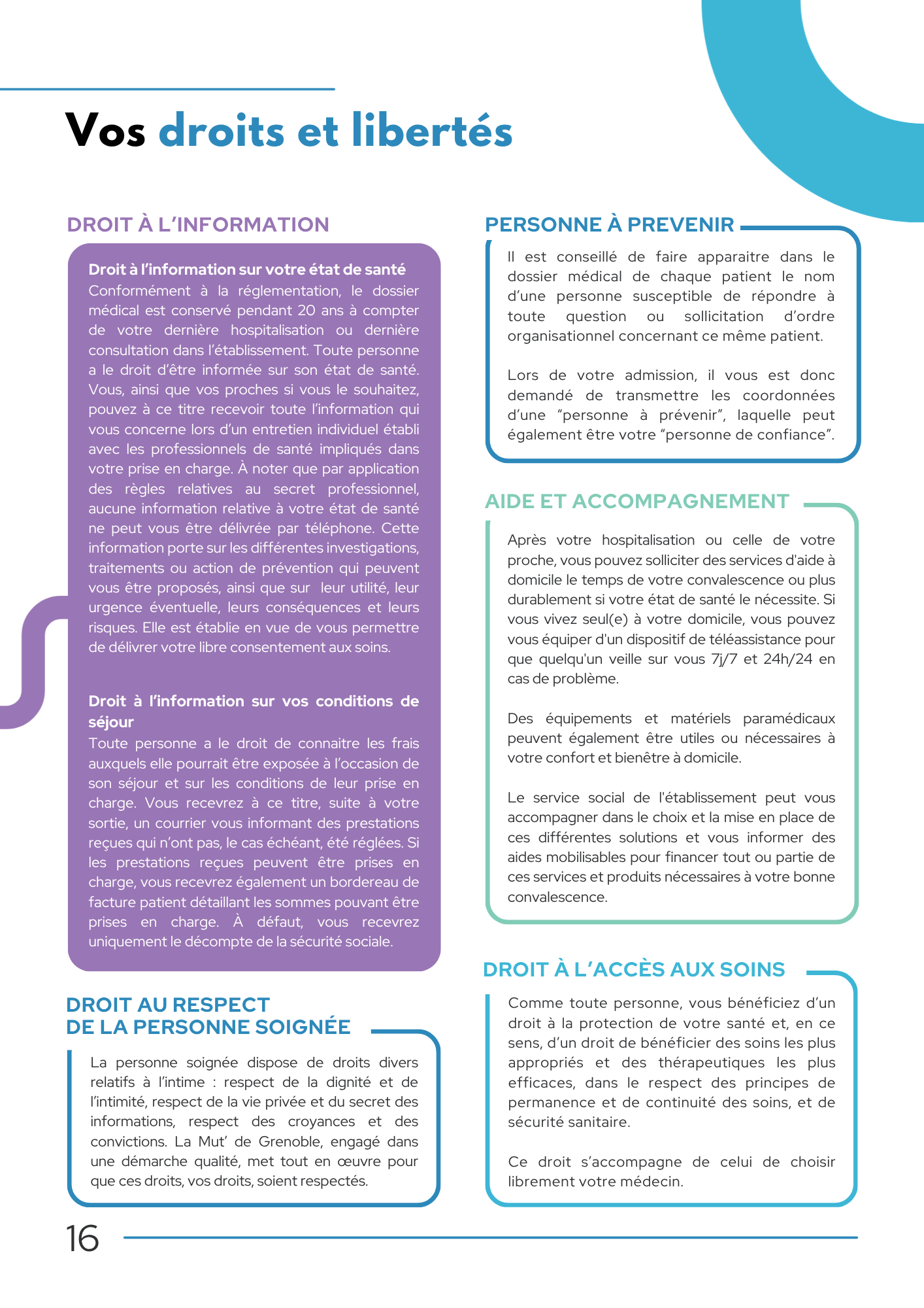Livret d accueil patient La Mut