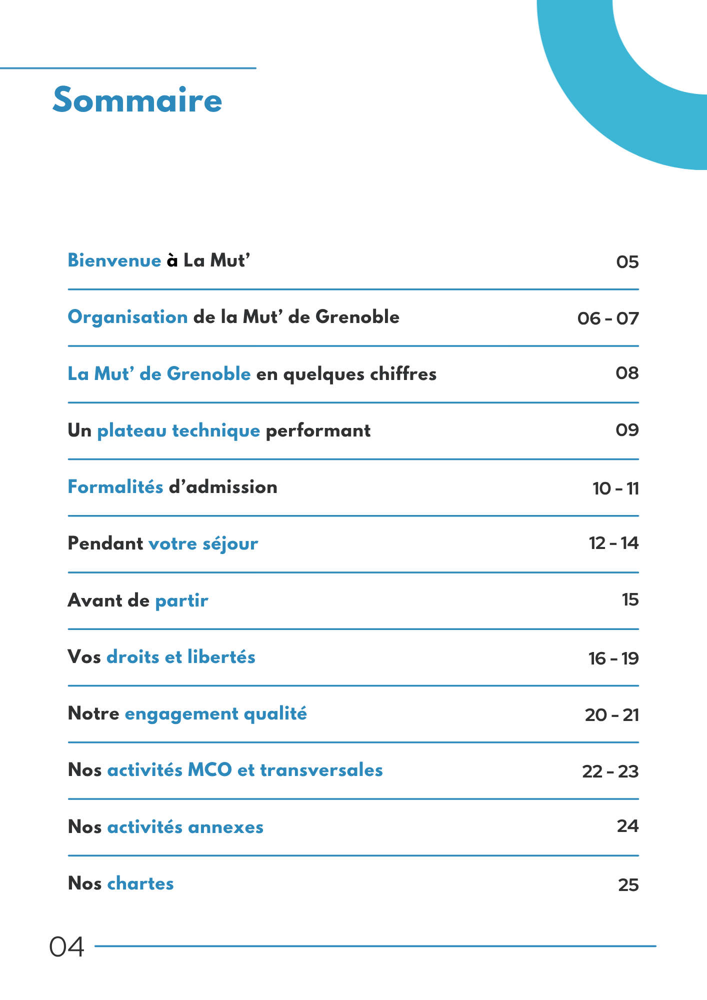 Livret d'accueil patient La Mut