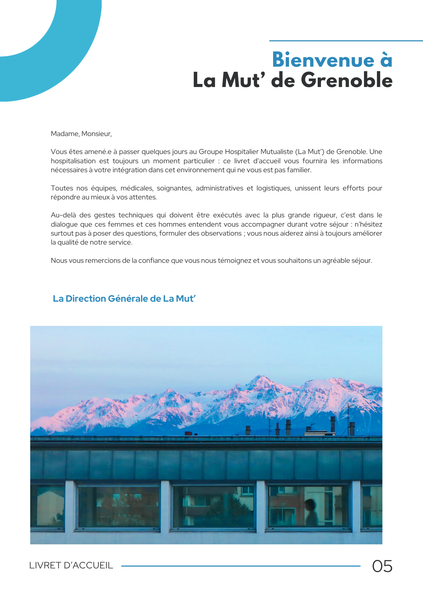 Livret d accueil patient La Mut