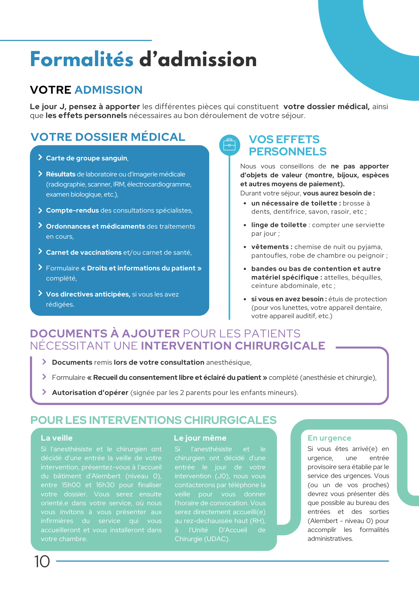 Livret d accueil patient La Mut